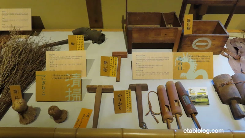 沢の鶴資料館の展示物