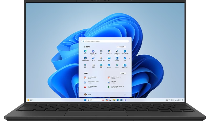 富士通のノートパソコンFmvzero　正面からの写真