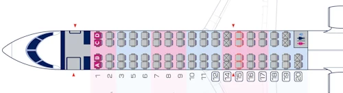 IBEXエアラインズCRJ700座席表