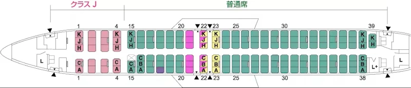 日本航空ボーイング737座席表
