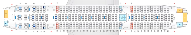 全日空空輸のボーイング787－8座席表