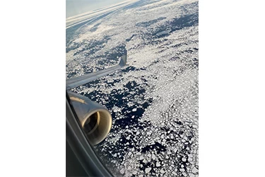 上空から見た流氷