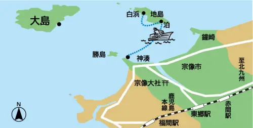 市営渡船大島航路の地島航路