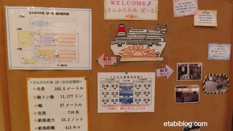 ぱーるの船内案内版