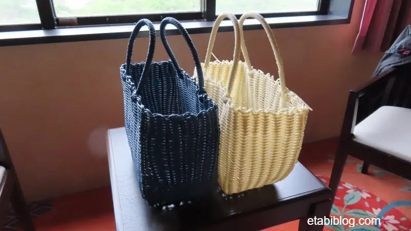 定山渓ビューホテルの大浴場へ持っているかご