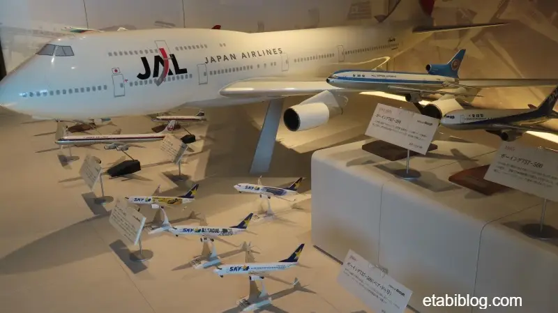 エアポートヒストリーミュージアムの飛行機の模型