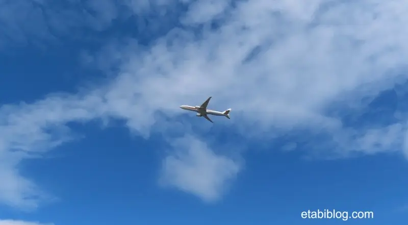 新千歳空港から飛び立つ飛行機