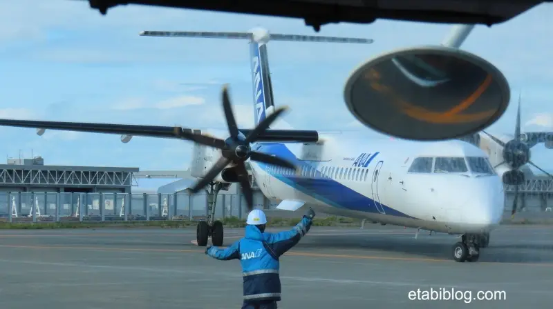 新千歳空港のプロペラ機