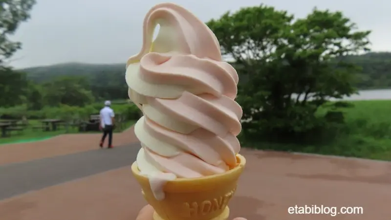 オタトマリ沼のソフトクリーム