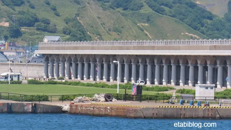 外から見た北防波堤ドーム