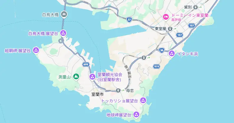 白鳥大橋のマップ