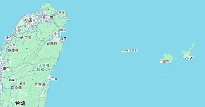 与那国島周辺の地図