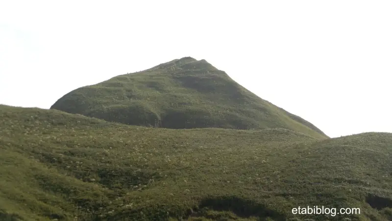 復路の遊歩道から見える桃岩