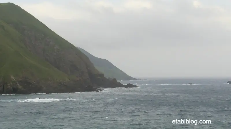 スカイ岬から望む礼文島の絶壁