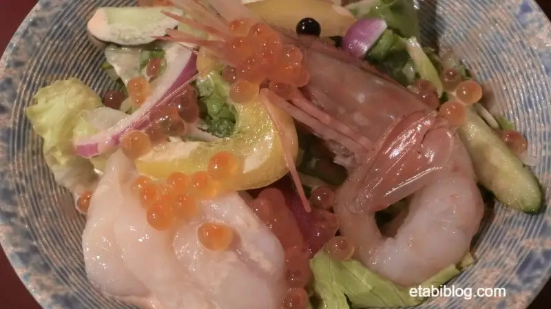 帆立とボタン海老のサラダ