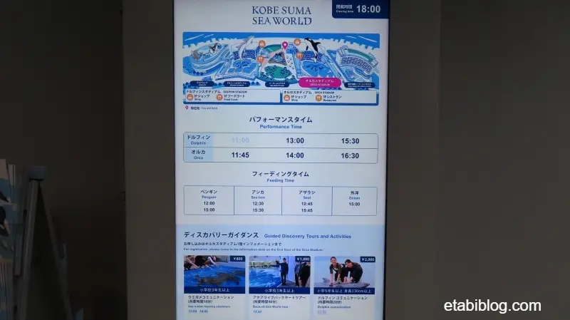 須磨シーワールドの案内版