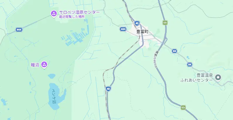 豊富町のグーグルマップ
