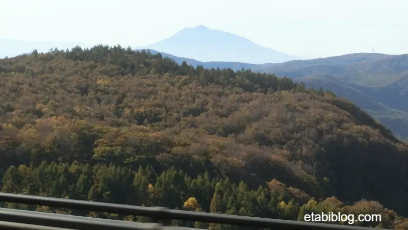 城ヶ倉大橋から見える岩木山