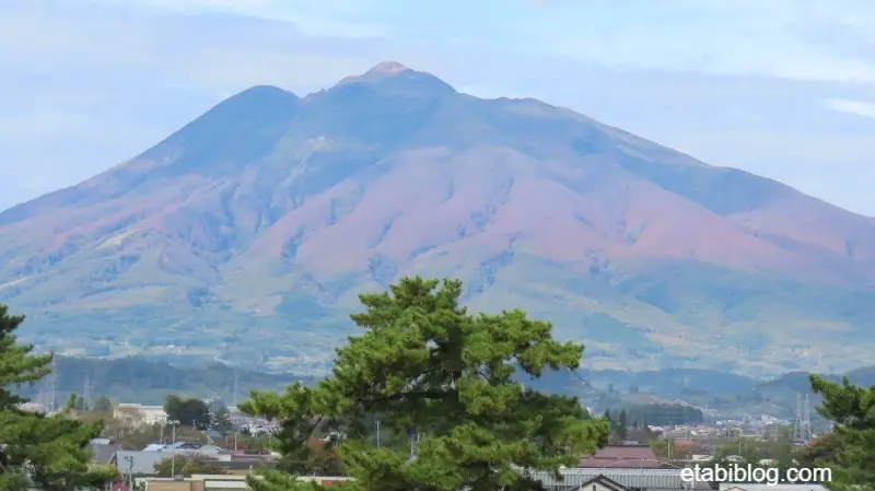 弘前公園から見える岩木山