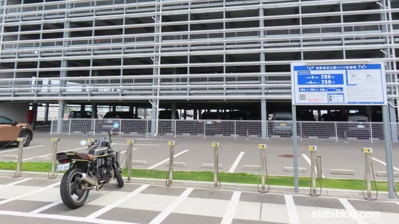 須磨海浜公園駐車場のバイク駐車場