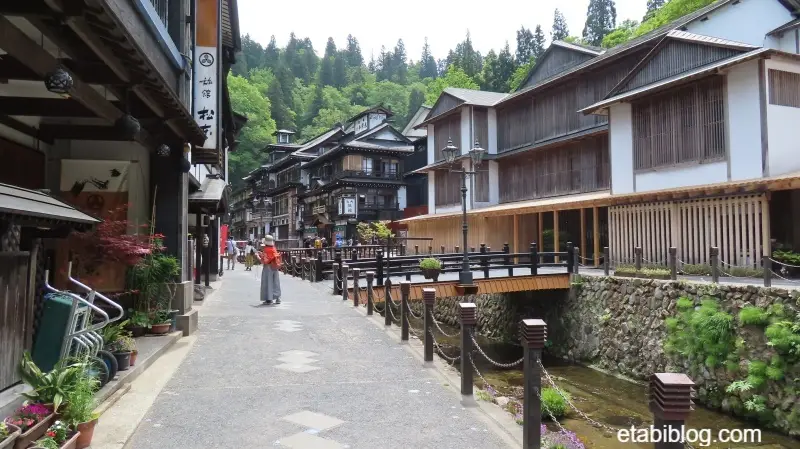 銀山温泉のレトロな風景
