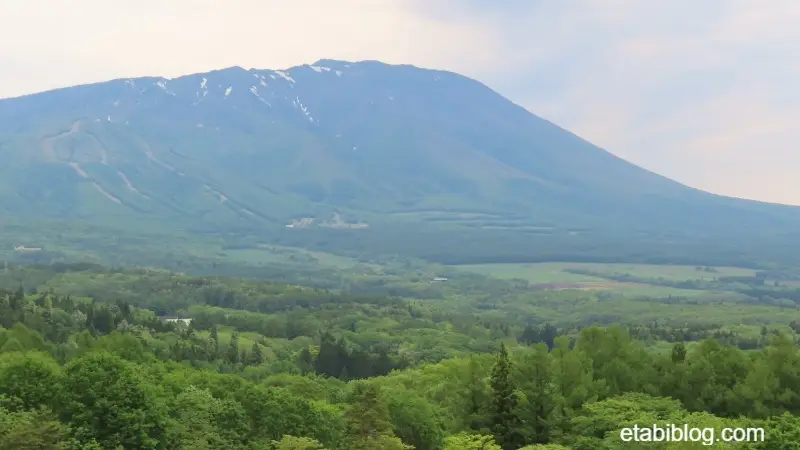 ホテルから見える岩手山