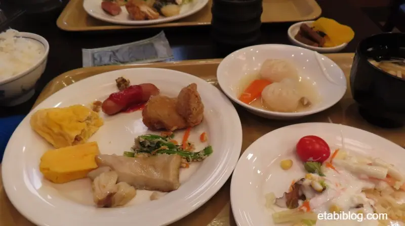 ホテルルートイン十和田の朝食バイキング