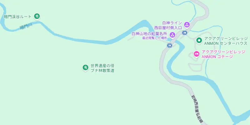 「世界遺産の径」のグーグルマップ