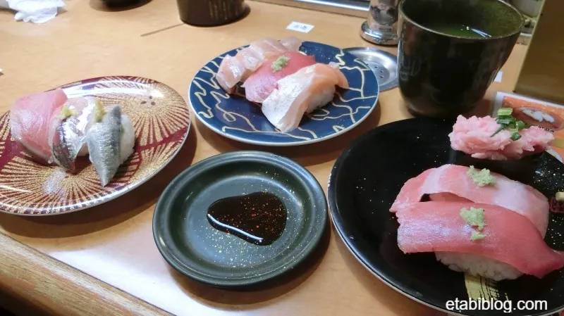 近江町市場の寿司店「大倉」のお寿司。まぐろなど