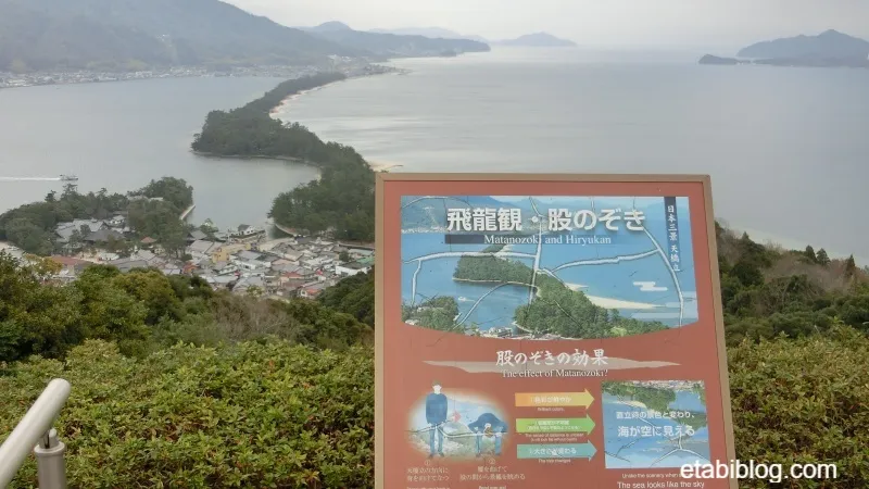天橋立のまた覗き効果の看板