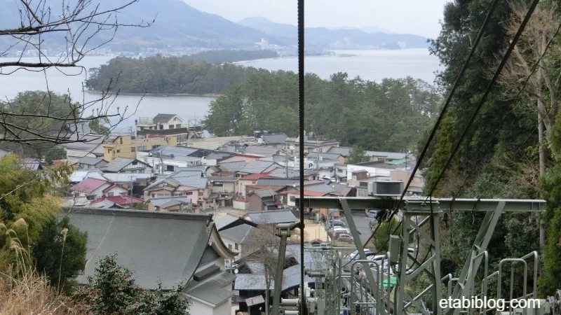 天橋立下山中モノレールからの風景