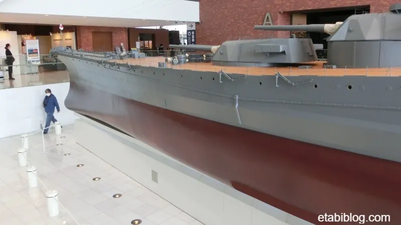 戦艦大和の主砲と船首
