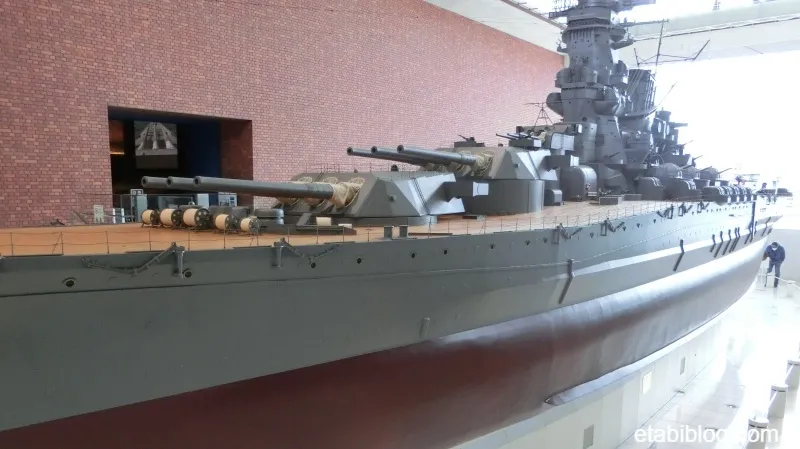 戦艦大和の主砲と艦橋