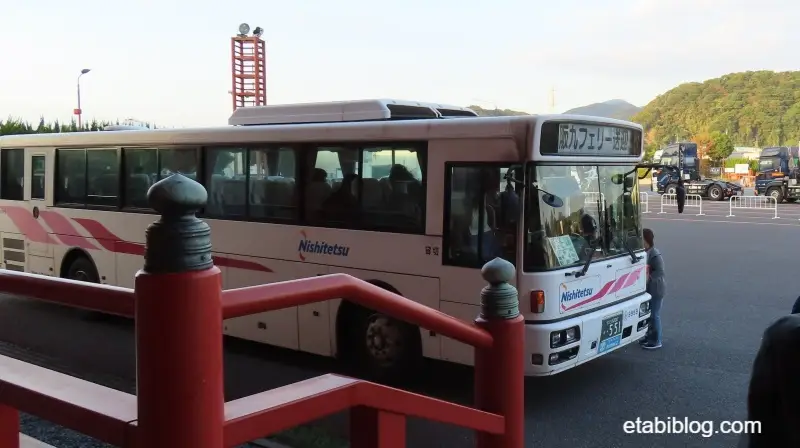 新門司港から小倉駅へ無料シャトルバス