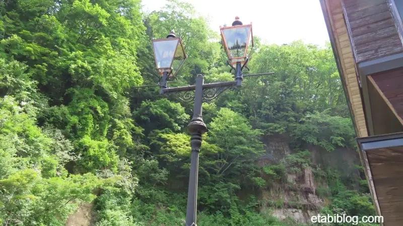 銀山温泉のガス灯