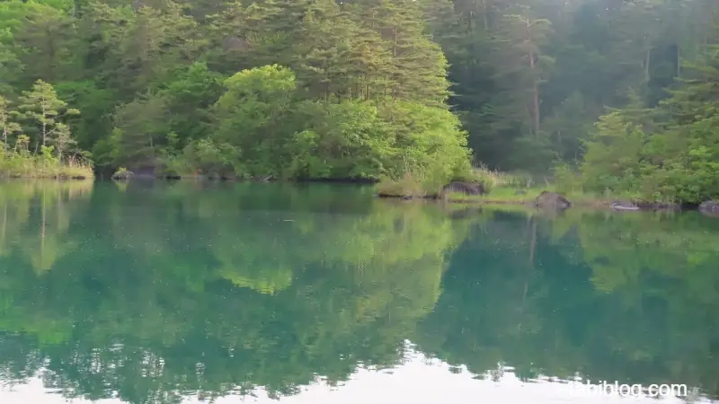 五色沼の水鏡