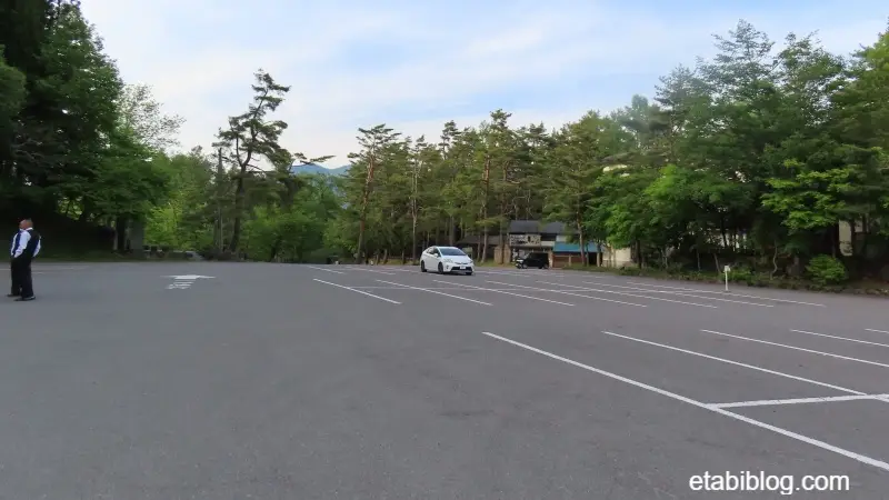 五色沼の駐車場