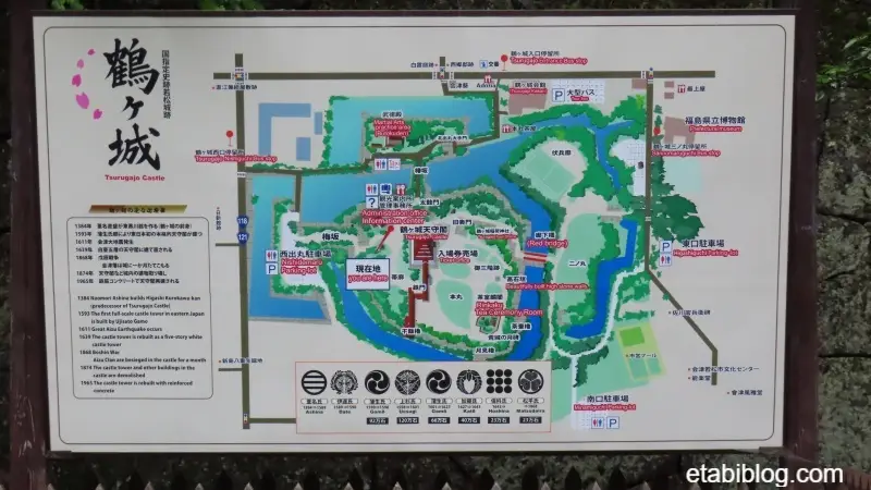 鶴ヶ城の看板
