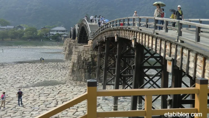 河川敷から見る錦帯橋