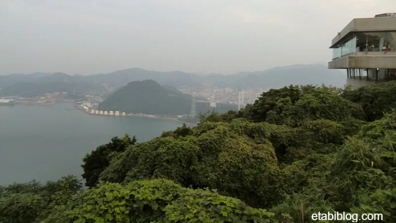 関門海峡と火の山展望台