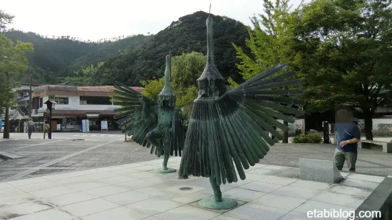 津和野の鷺舞モニュメント