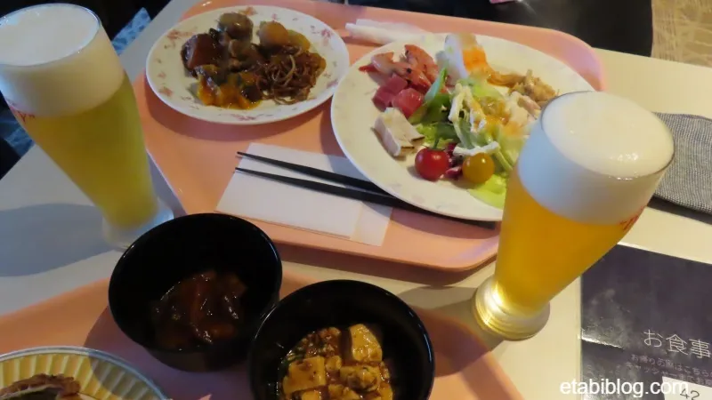 メルキュール裏磐梯の夕食ビュッフェのビール