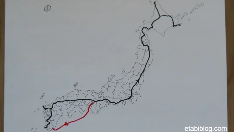 ツアー⑤の路線図