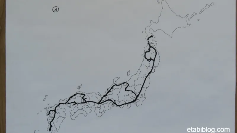 ツアー③の路線図
