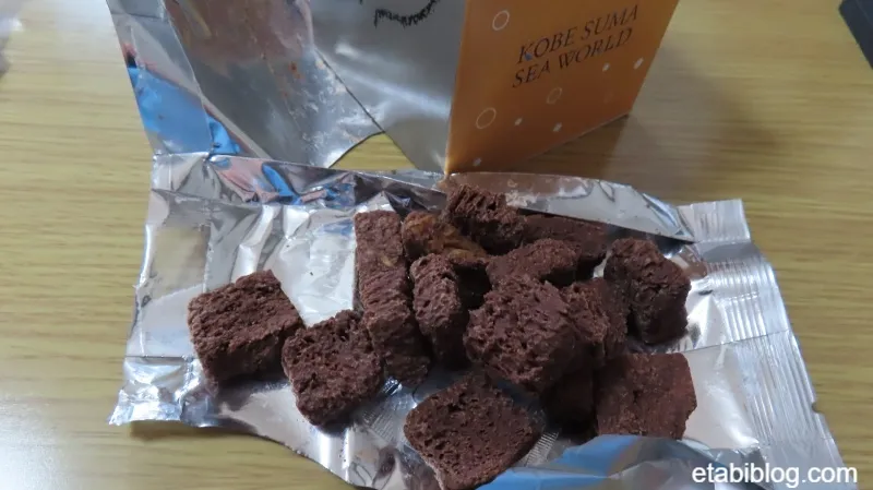 須磨シーワールドのお菓子「チョコレートフォンデュラスク」の開封商品