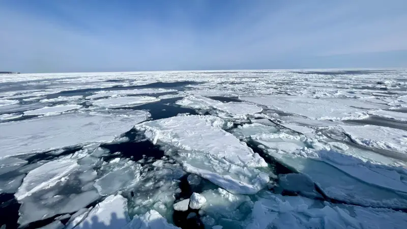 流氷の絶景